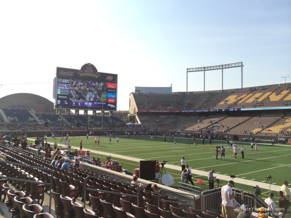 section 137, row 10 seat view  for football - huntington bank stadium