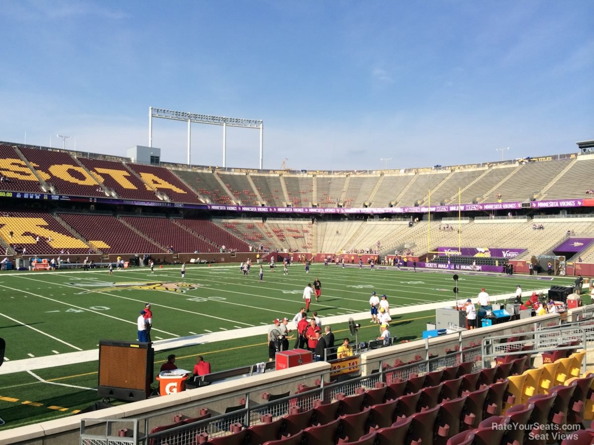 section 142, row 10 seat view  - huntington bank stadium