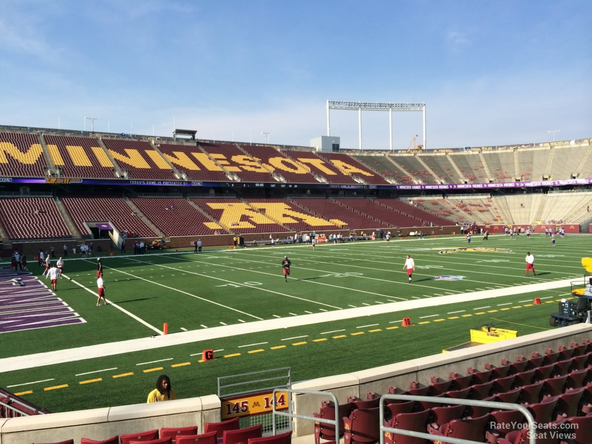 section 145, row 10 seat view  - huntington bank stadium