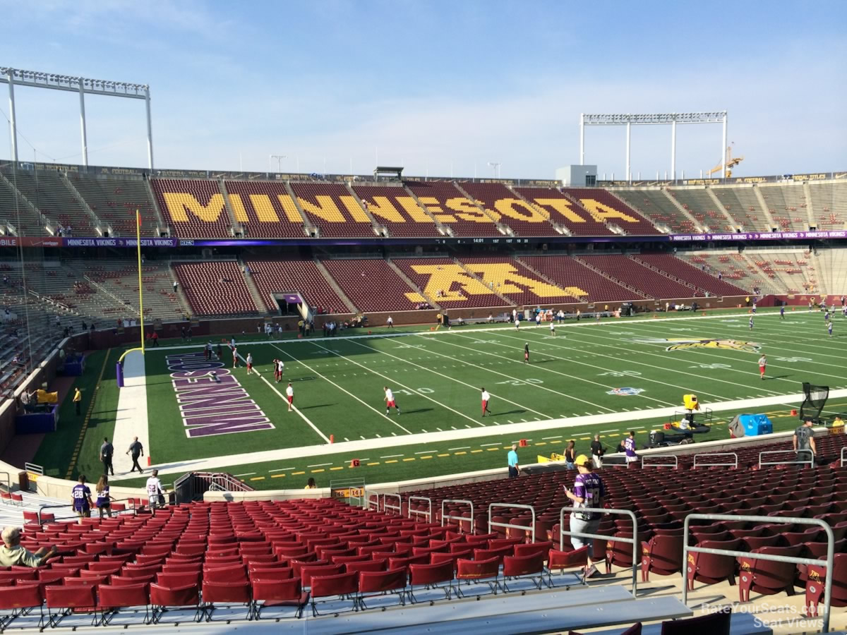 section 145, row 30 seat view for football - huntington bank stadium