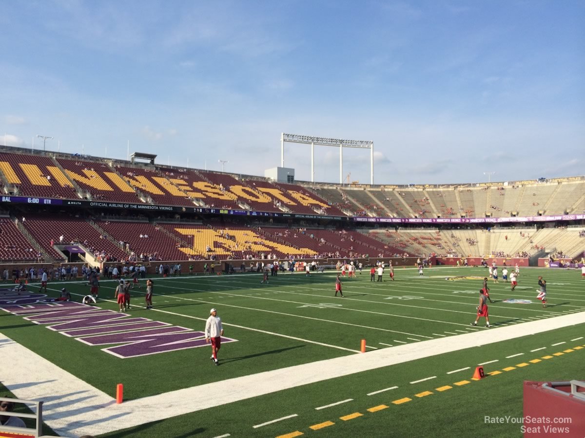 section 146, row 5 seat view  for football - huntington bank stadium