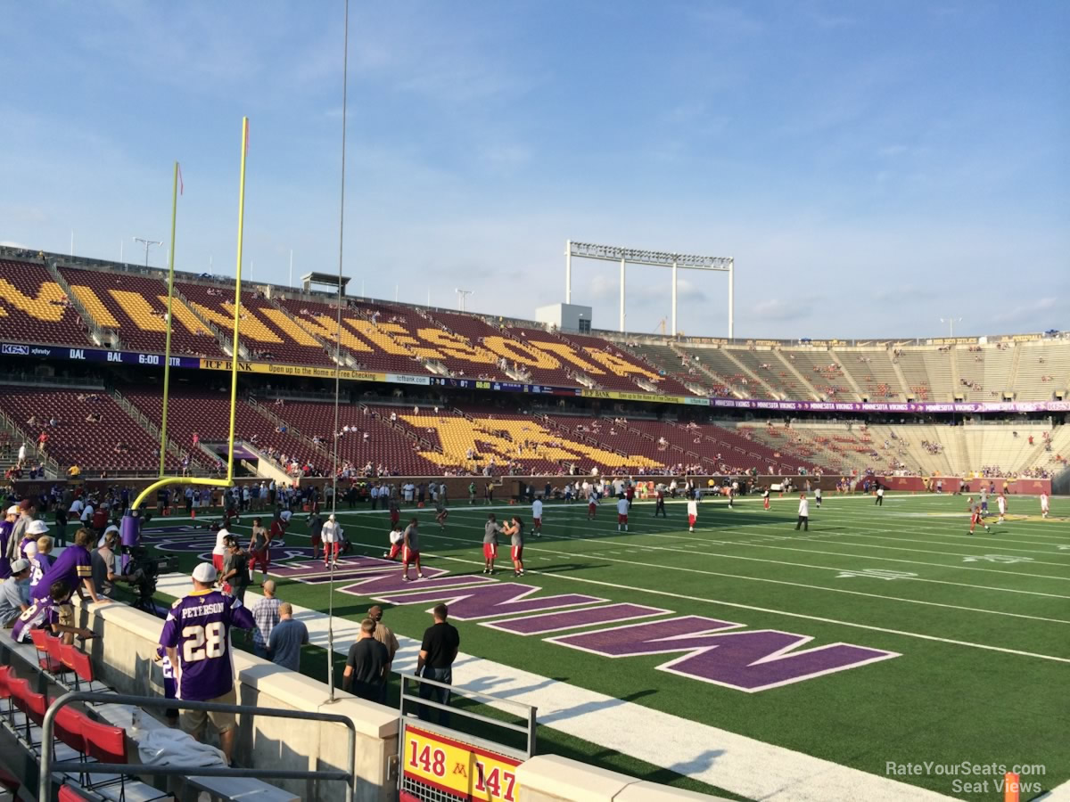 section 147, row 5 seat view  - huntington bank stadium