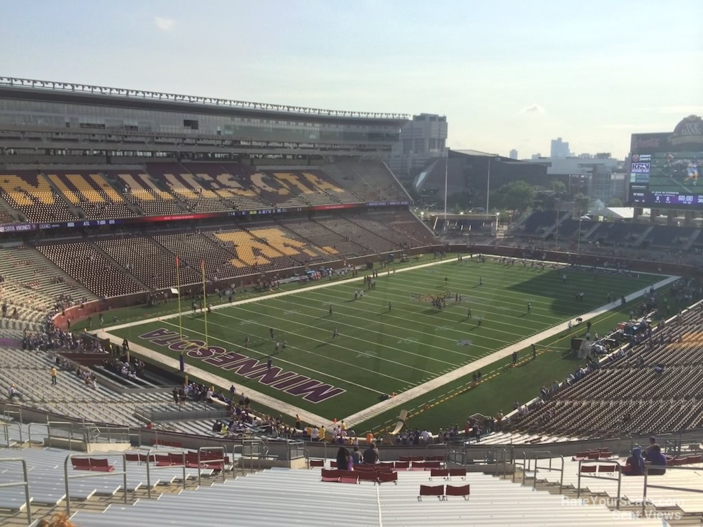 section 219, row 28 seat view for football - huntington bank stadium