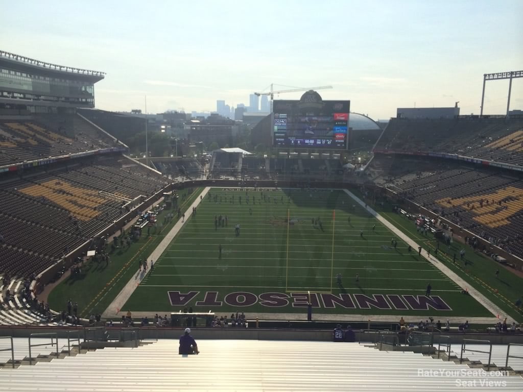 section 227, row 28 seat view for football - huntington bank stadium
