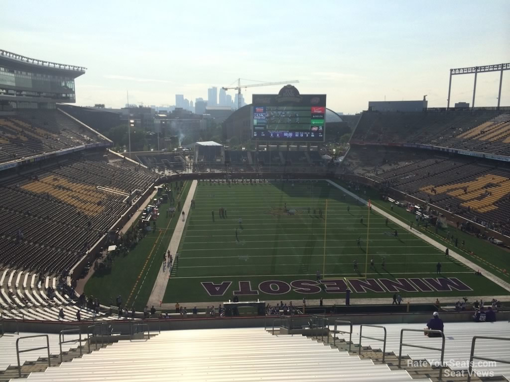 section 228, row 28 seat view for football - huntington bank stadium
