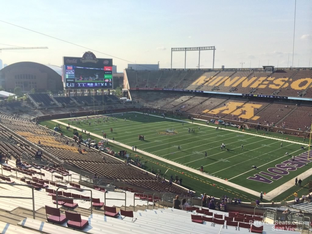 section 234, row 28 seat view  for football - huntington bank stadium