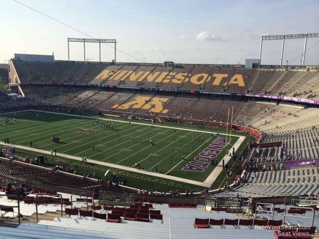 section 235, row 28 seat view for football - huntington bank stadium