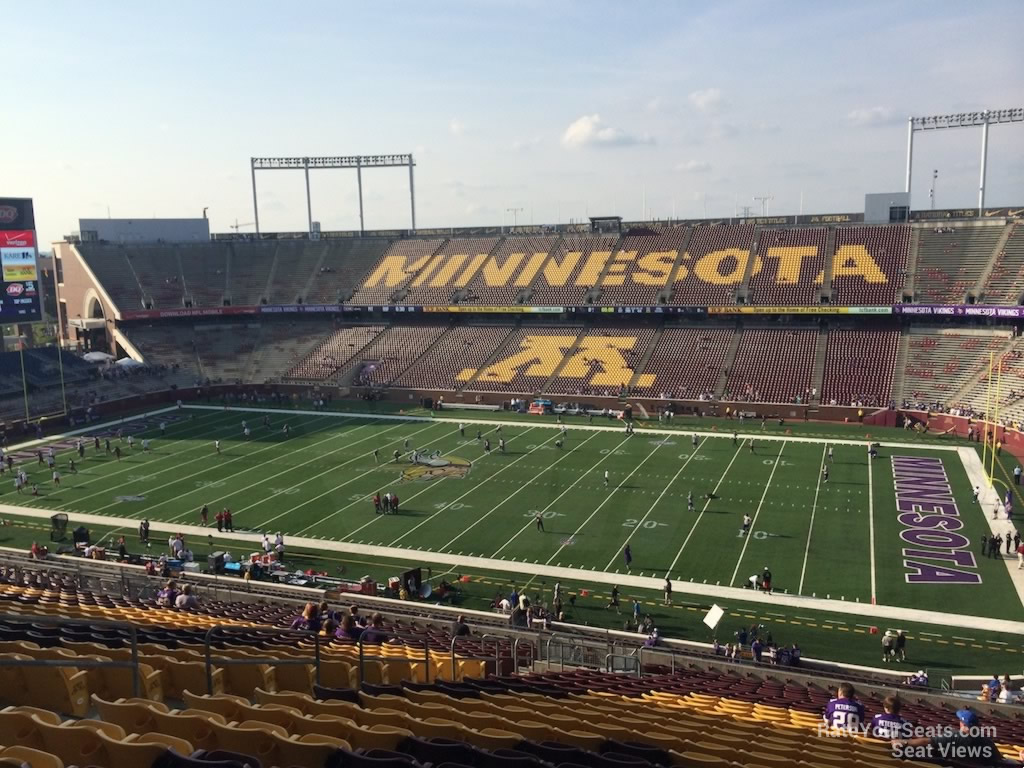 section 237, row 28 seat view  for football - huntington bank stadium