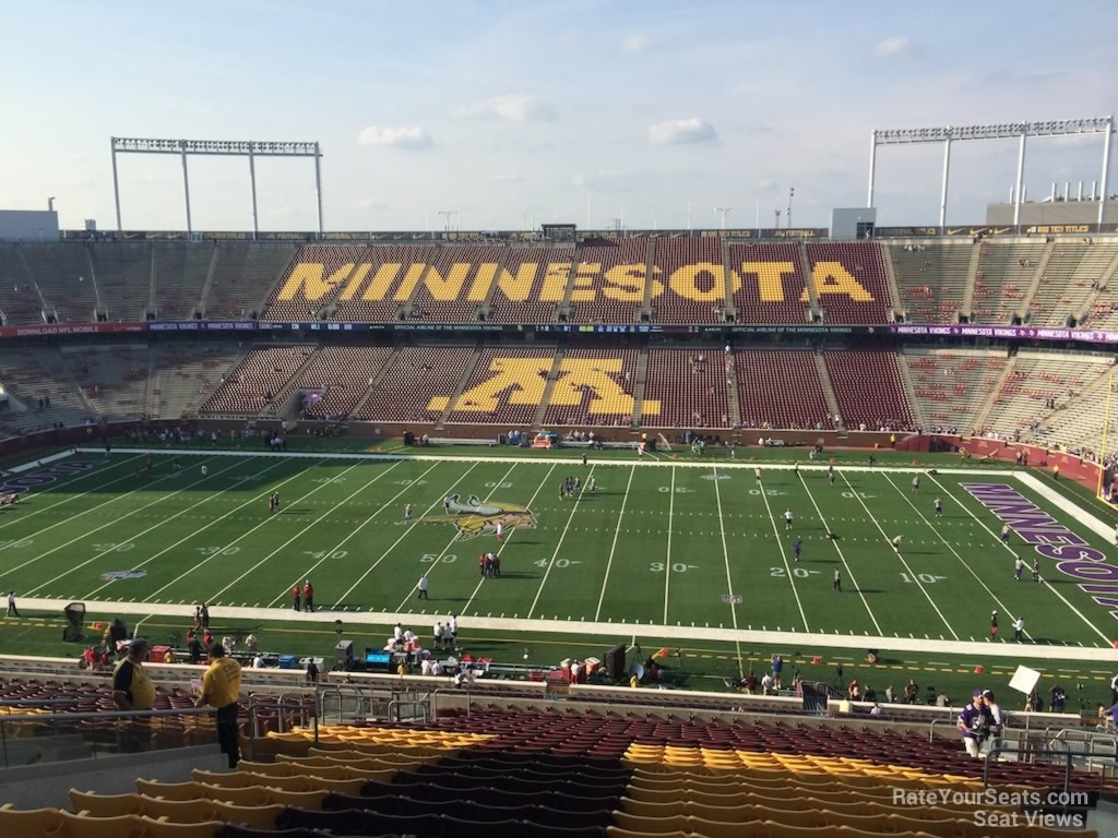 section 1, row 14 seat view  - huntington bank stadium