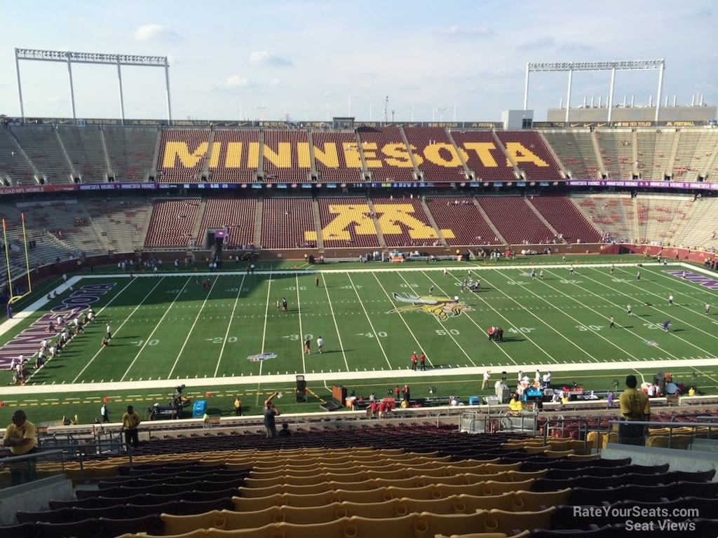 section 4, row 14 seat view  - huntington bank stadium