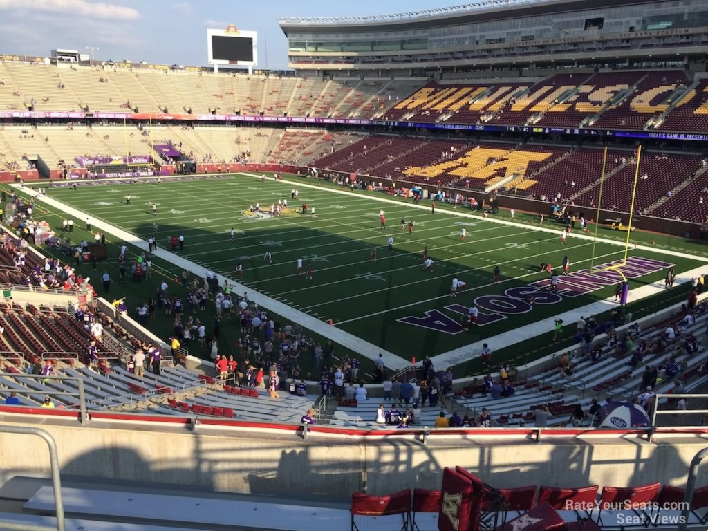 section 202, row 7 seat view  for football - huntington bank stadium