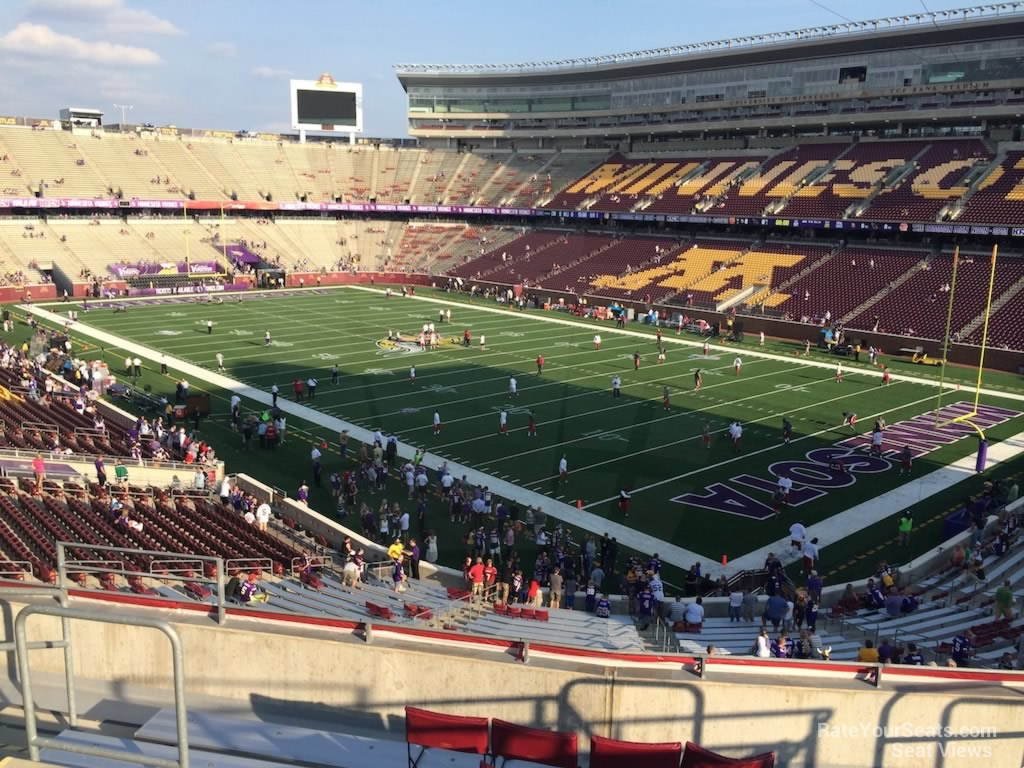 section 203, row 7 seat view  for football - huntington bank stadium