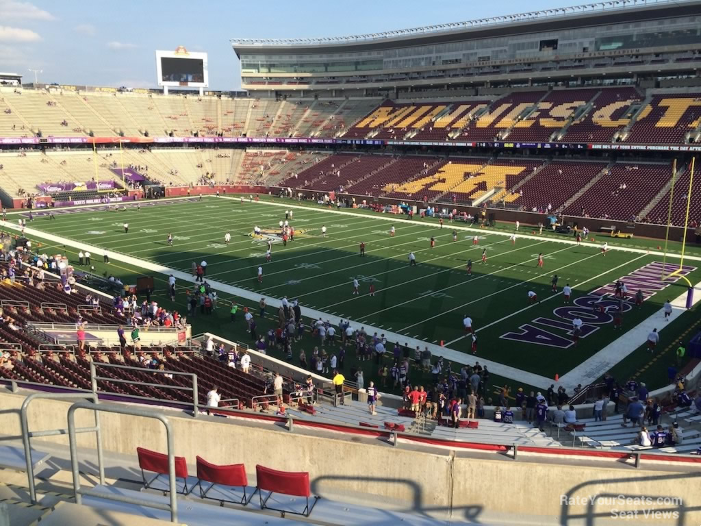 section 204, row 7 seat view for football - huntington bank stadium