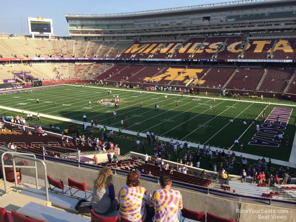 section 206, row 7 seat view  - huntington bank stadium