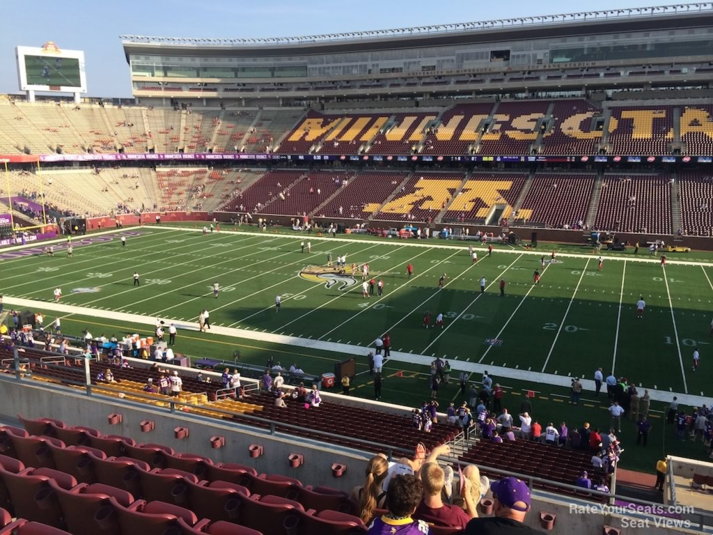 section 208, row 7 seat view  - huntington bank stadium