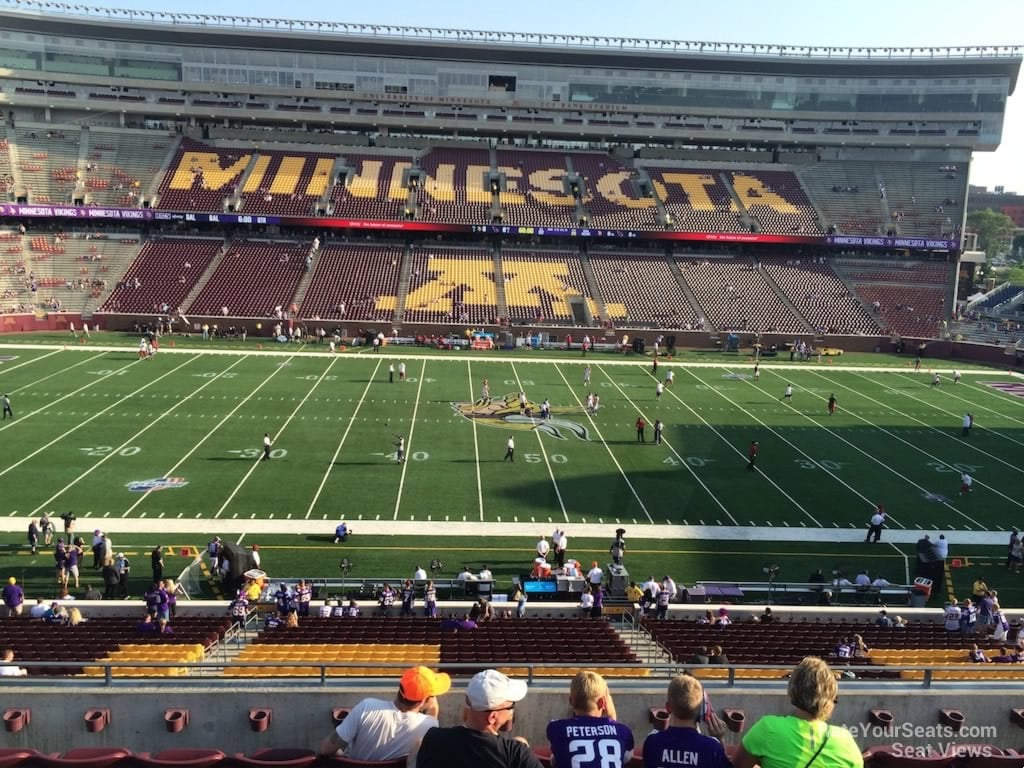 section 211, row 7 seat view  for football - huntington bank stadium