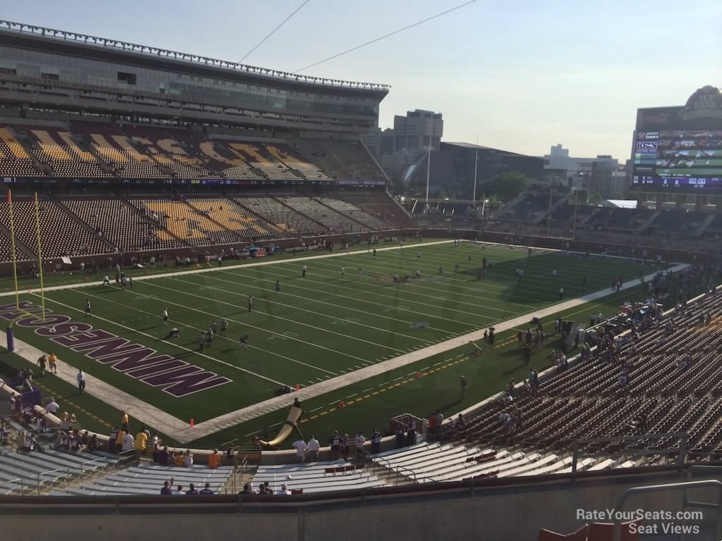 section 218, row 7 seat view  - huntington bank stadium