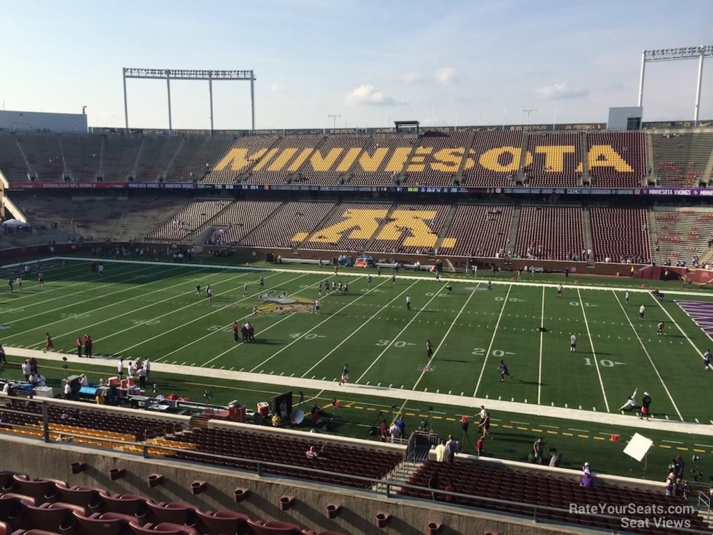 tcf bank stadium section 238 rateyourseats com tcf bank seating chart