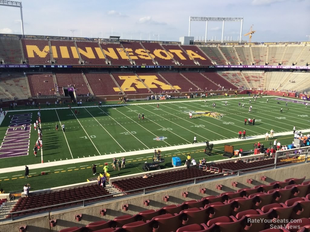 section 244, row 7 seat view  for football - huntington bank stadium