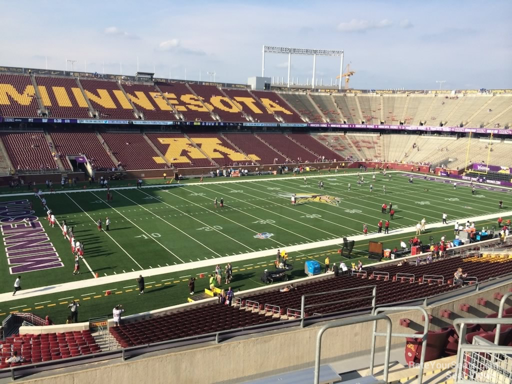 section 245, row 7 seat view for football - huntington bank stadium