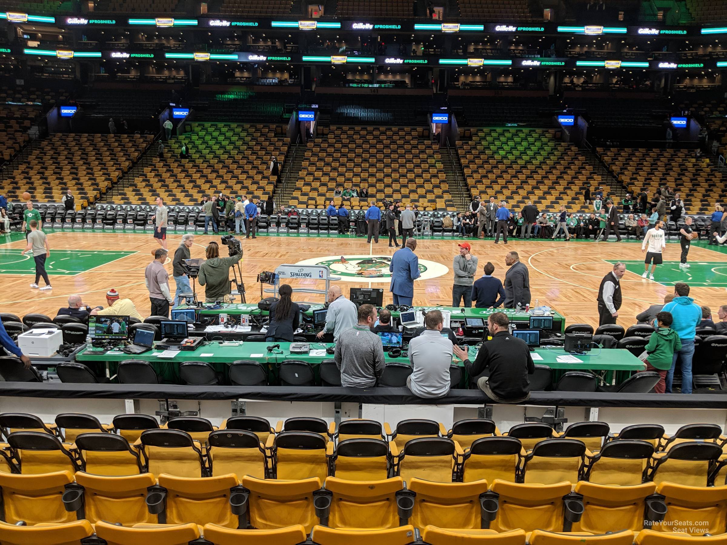 loge 1, row 7 seat view  for basketball - td garden