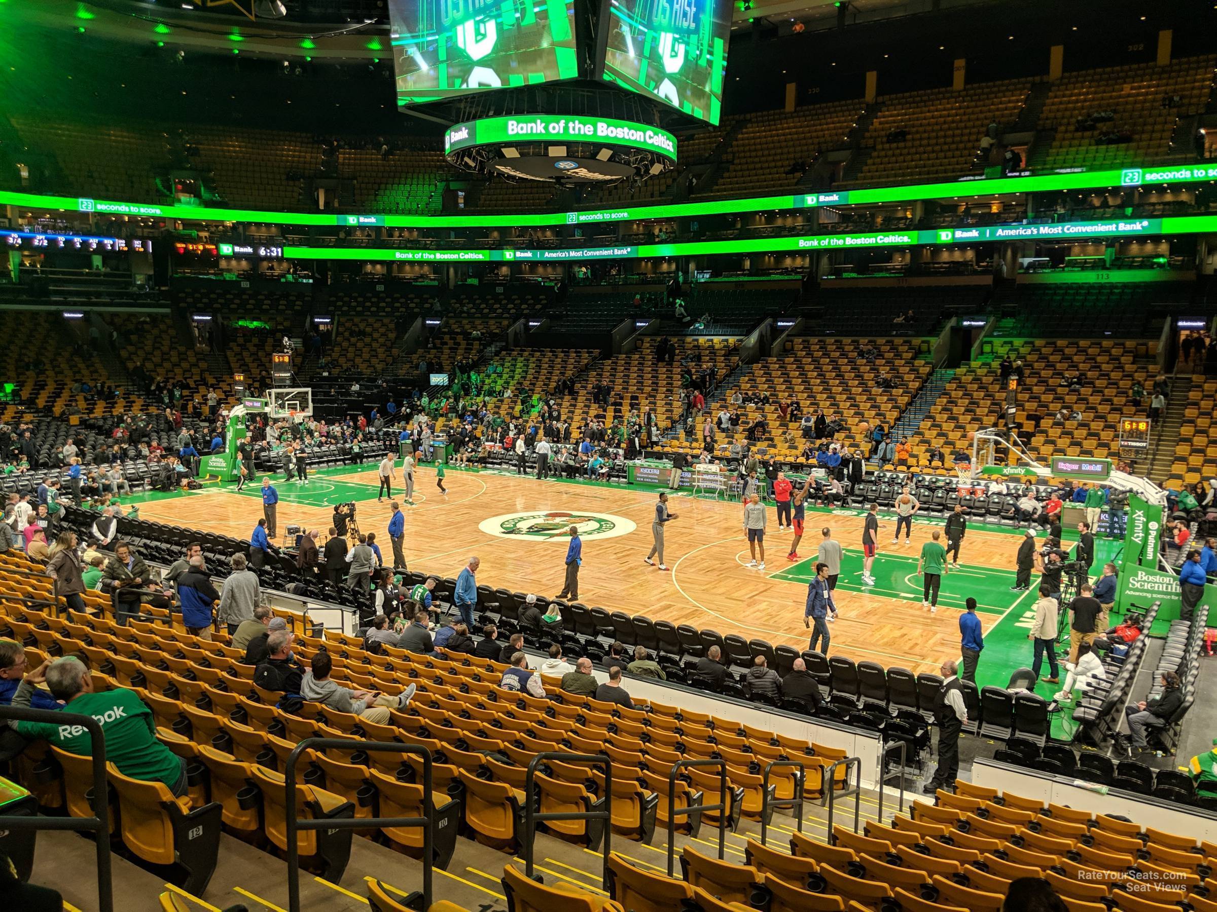 loge 10, row 15 seat view  for basketball - td garden