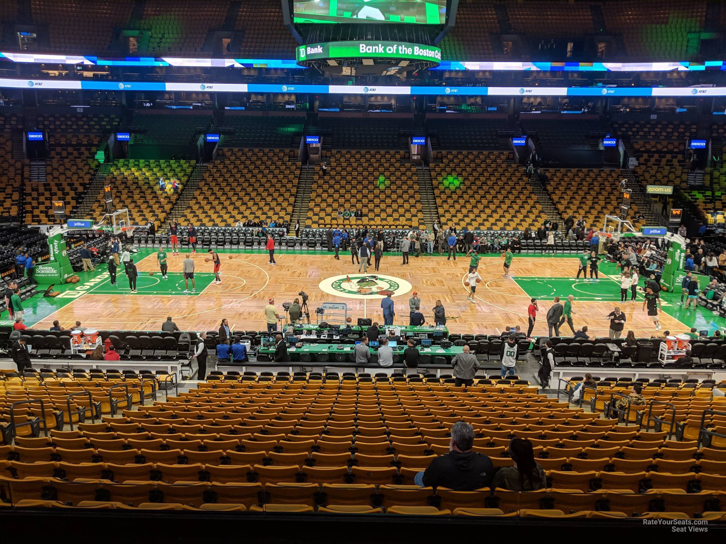 section 111, row a seat view  for basketball - td garden
