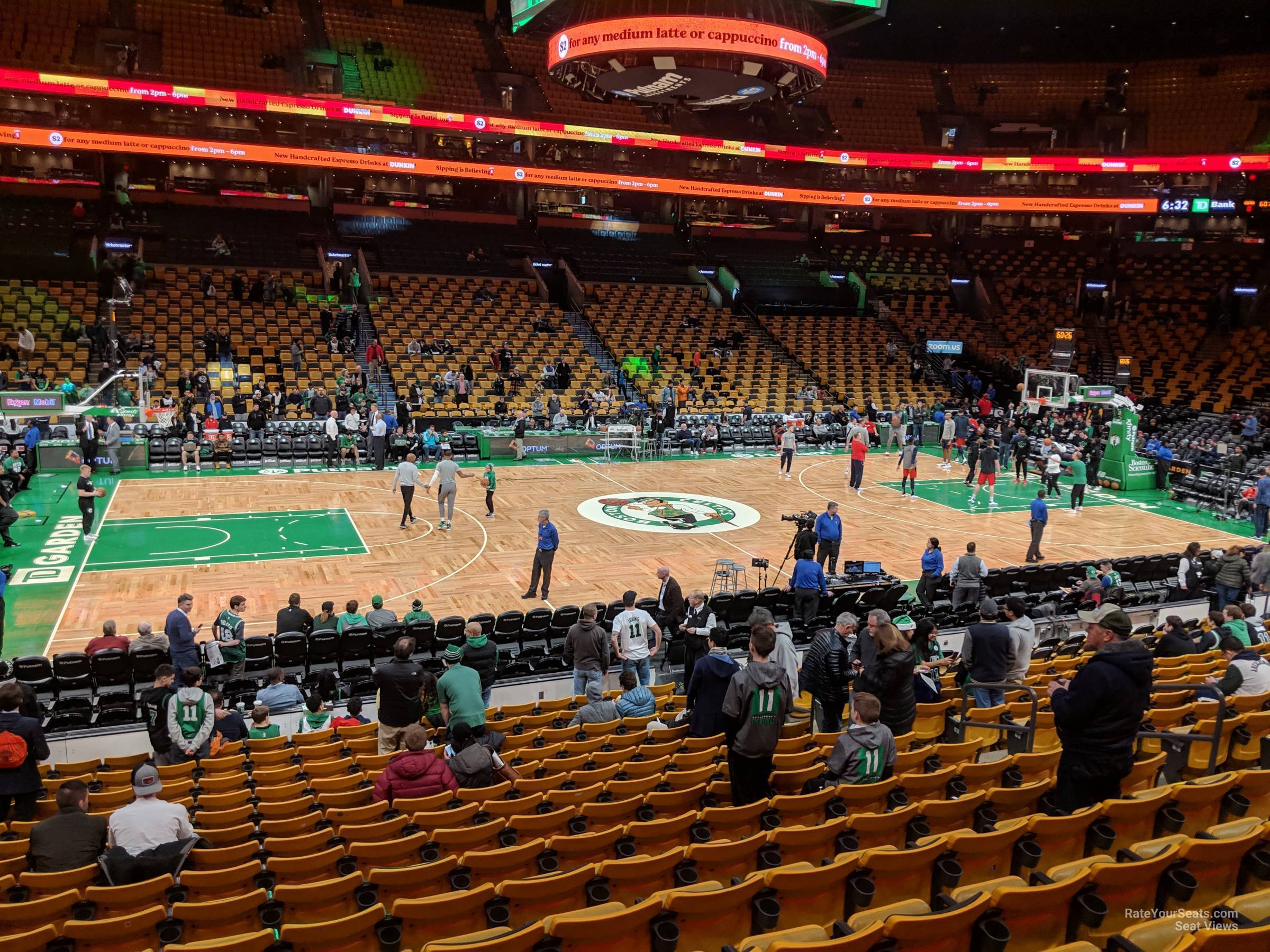 loge 13, row 16 seat view  for basketball - td garden