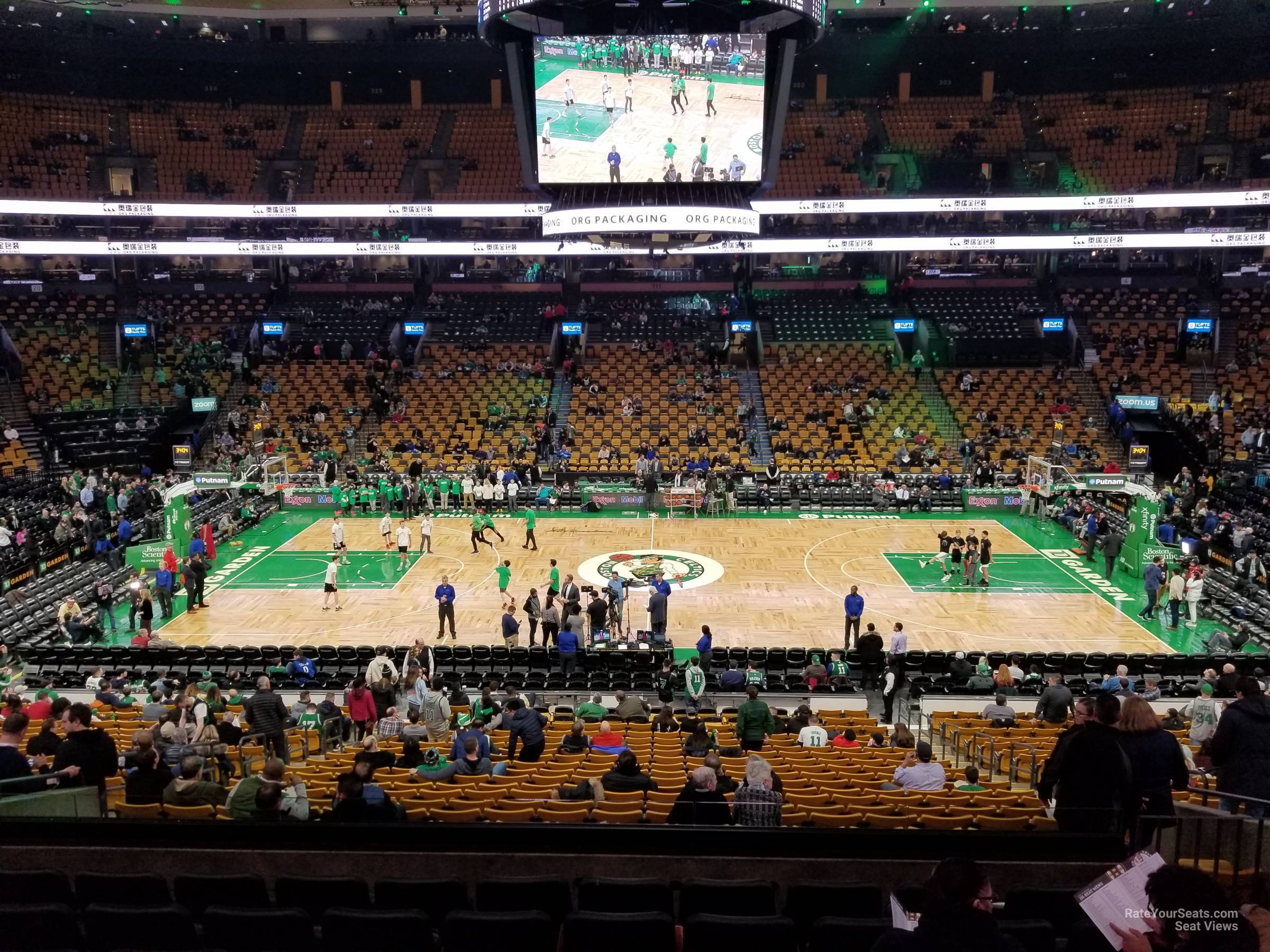 section 141, row e seat view  for basketball - td garden