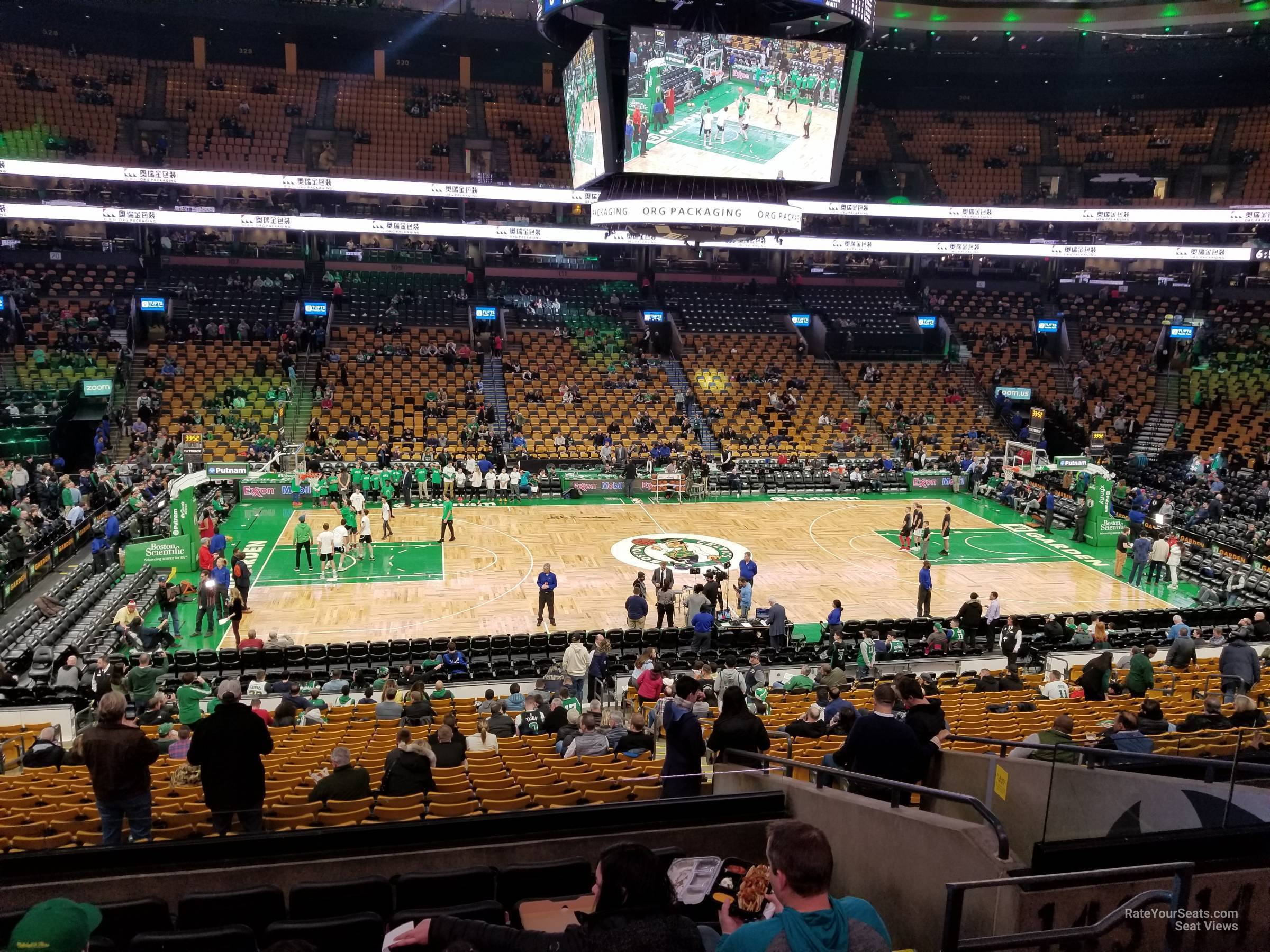 section 143, row e seat view  for basketball - td garden