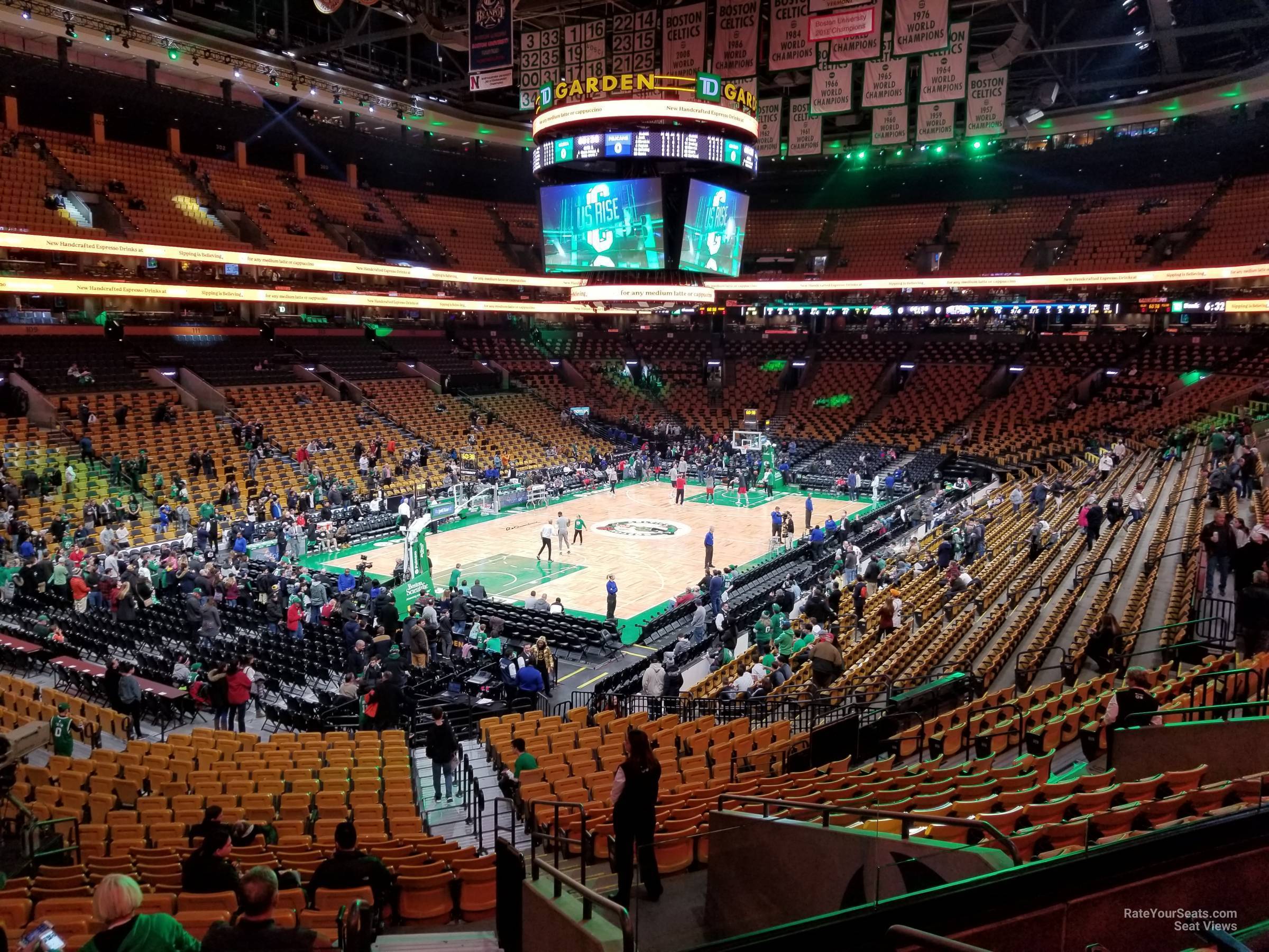 loge 16, row 26 seat view  for basketball - td garden