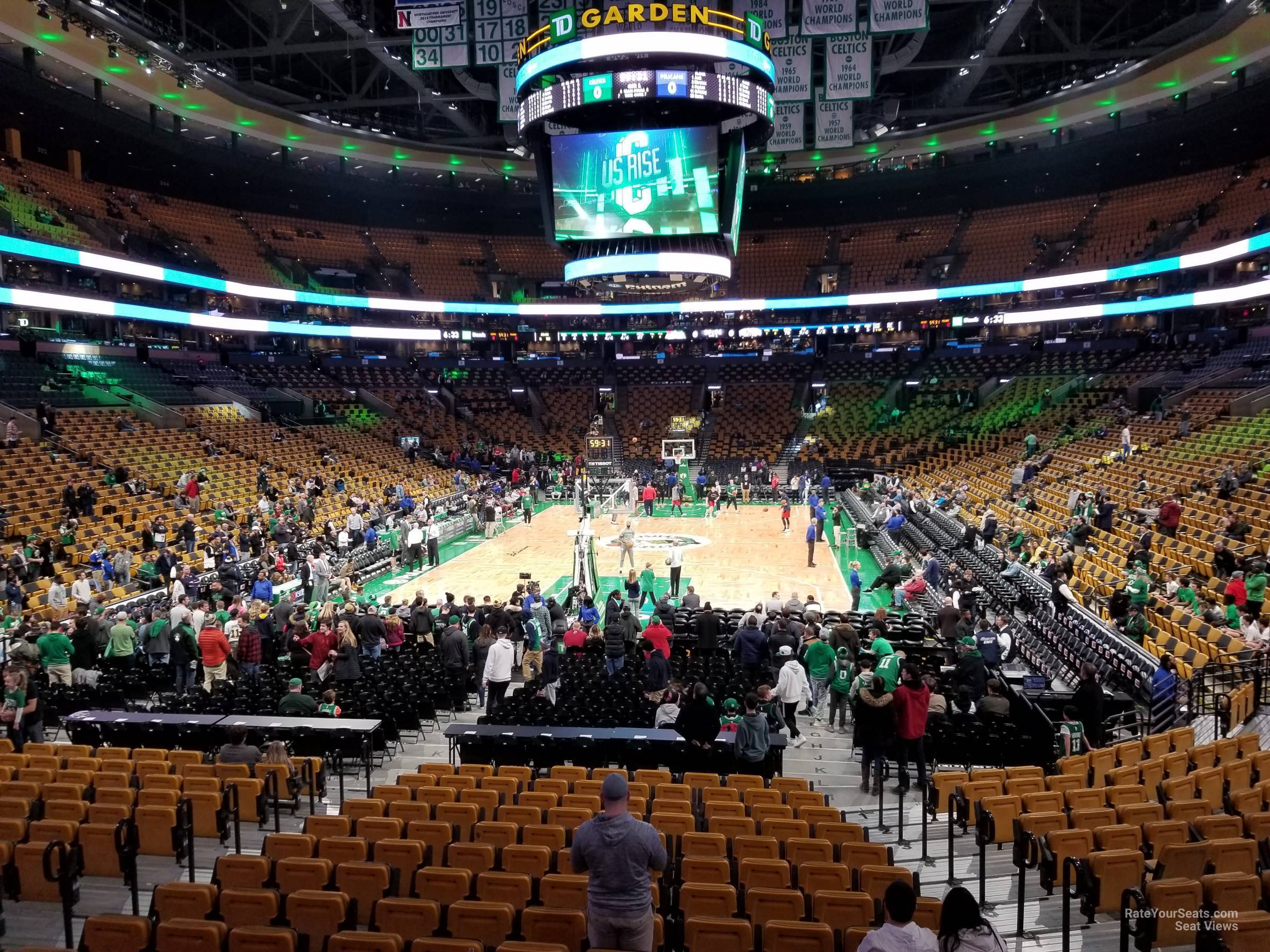 loge 17, row 17 seat view  for basketball - td garden