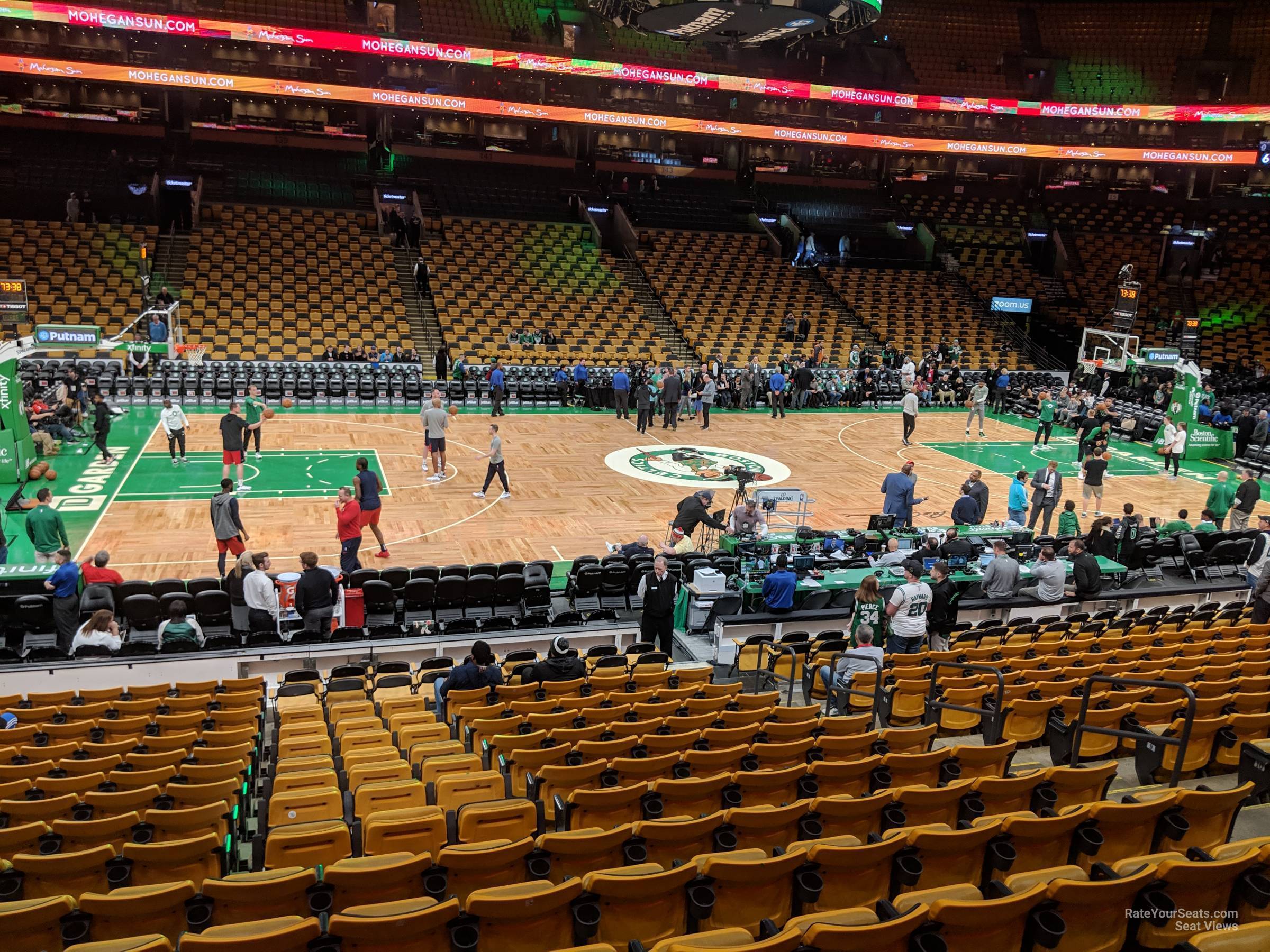 loge 2, row 16 seat view  for basketball - td garden