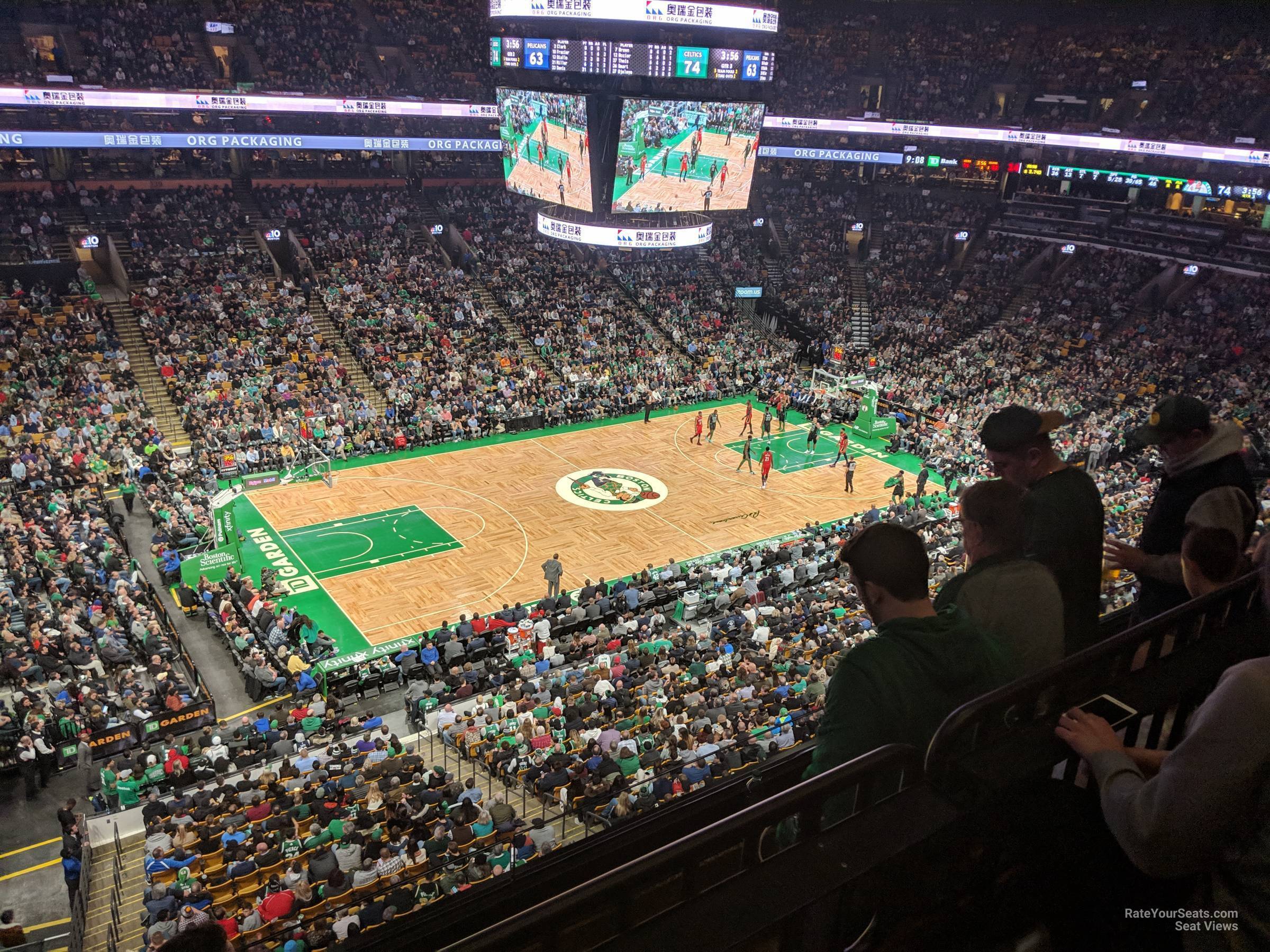 section 303, row 3 seat view  for basketball - td garden