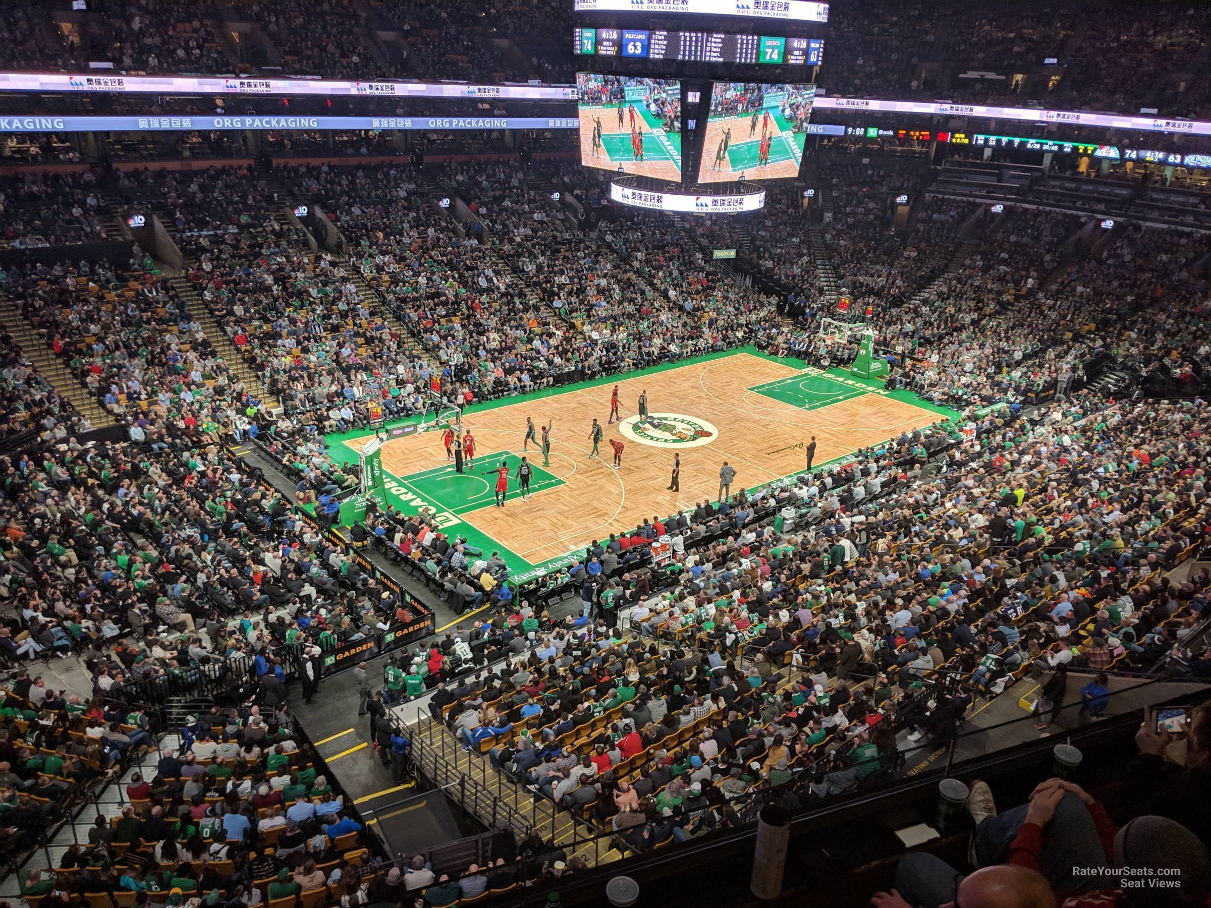 section 304, row 3 seat view  for basketball - td garden