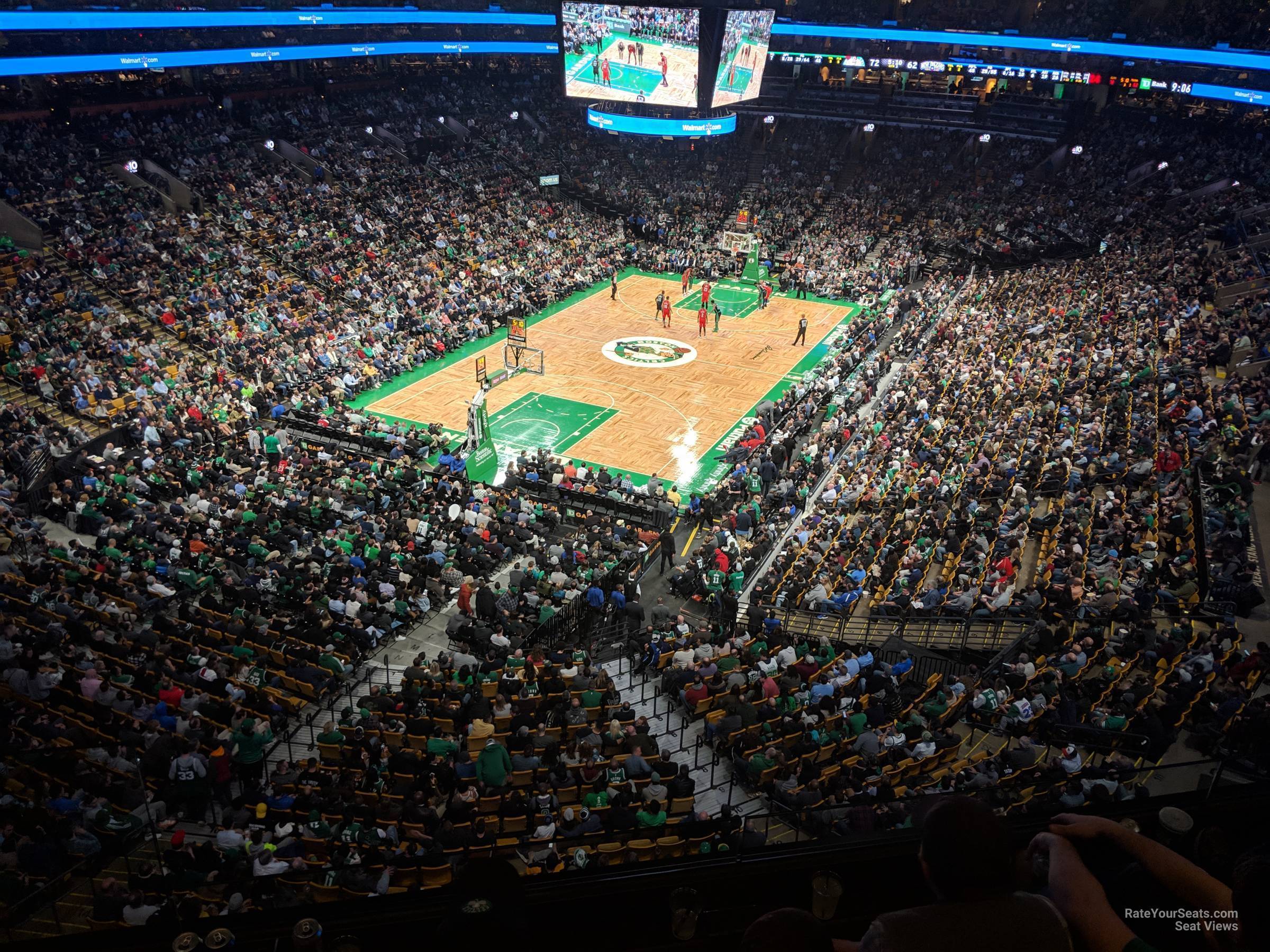 section 306, row 3 seat view  for basketball - td garden