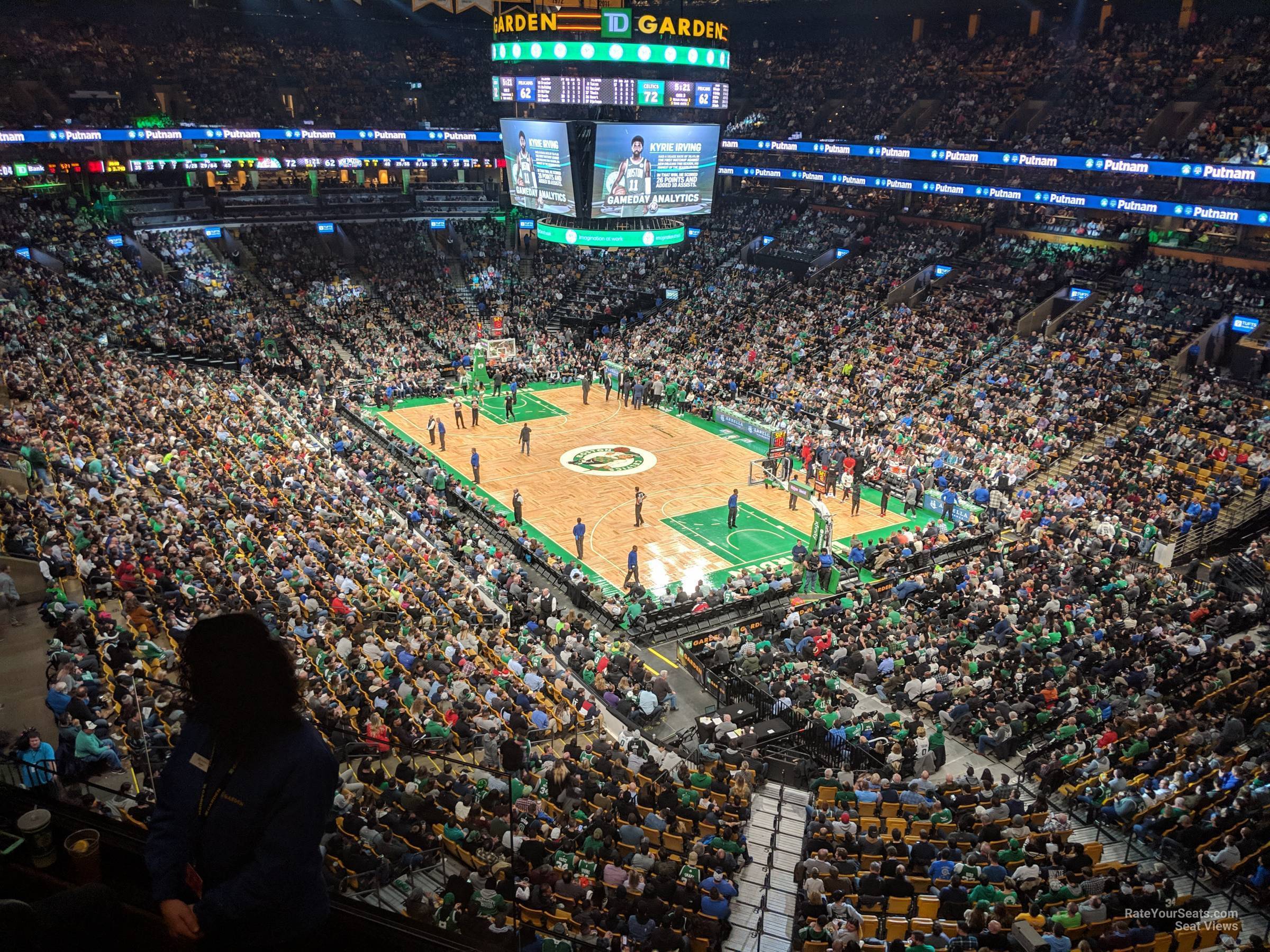 section 311, row 3 seat view  for basketball - td garden