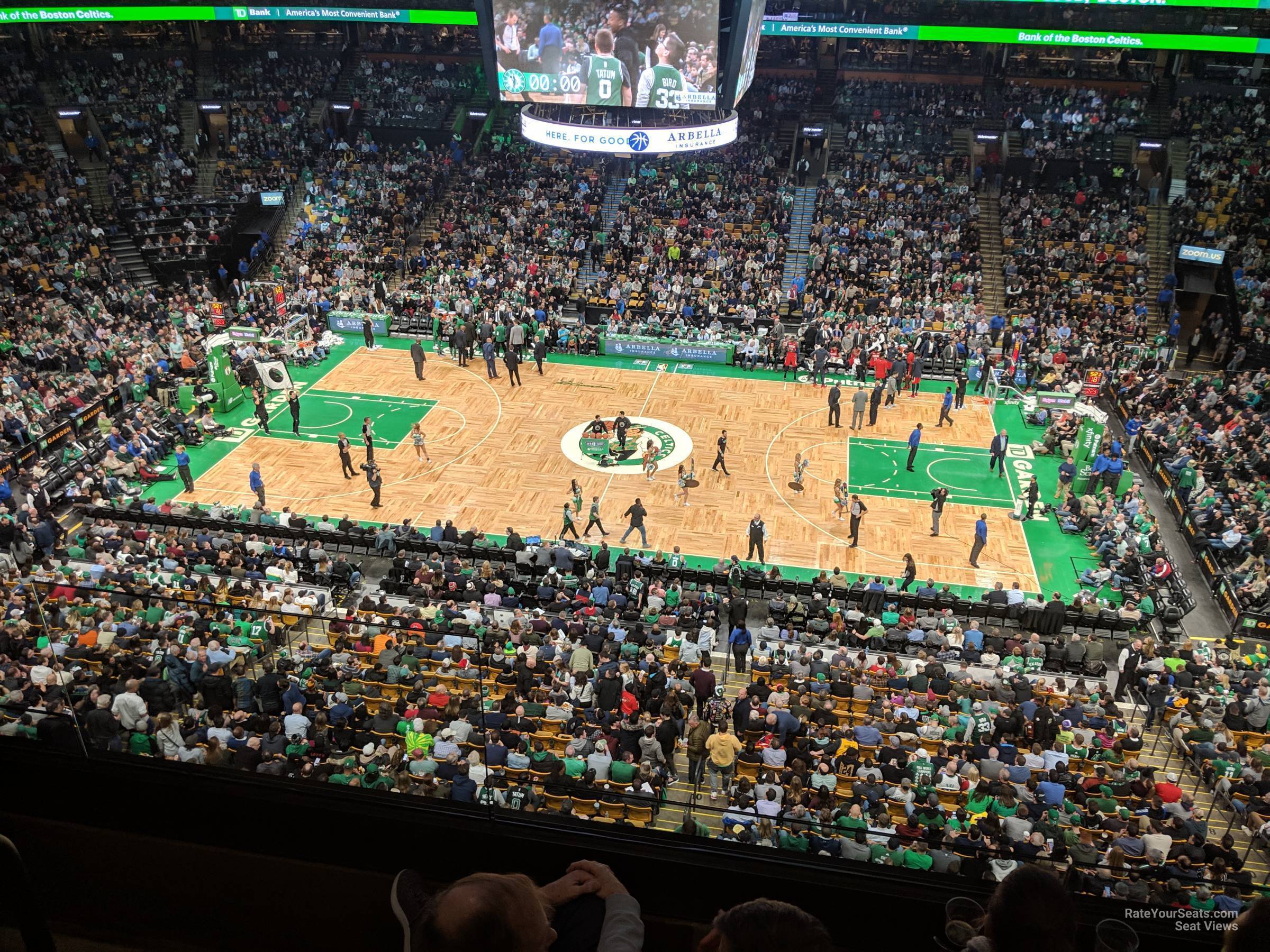 section 315, row 3 seat view  for basketball - td garden