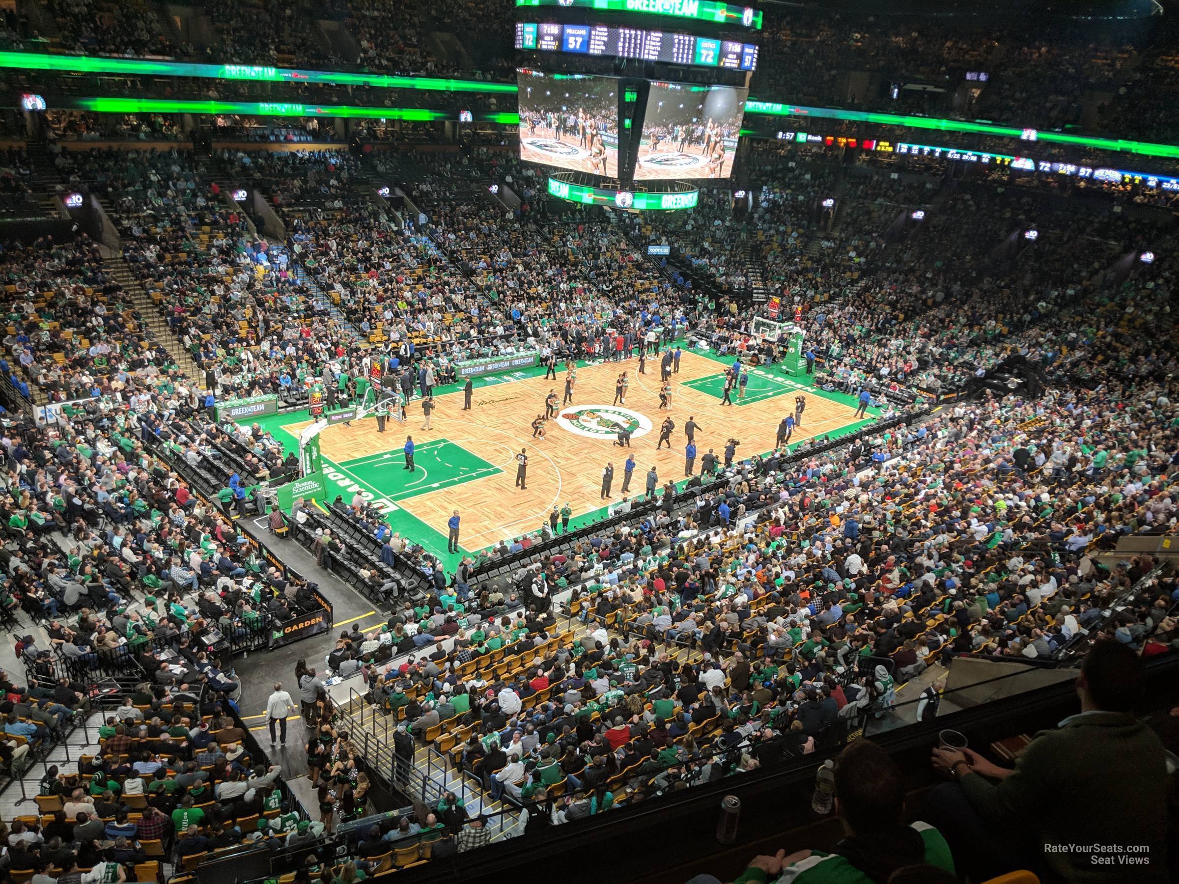 section 319, row 3 seat view  for basketball - td garden