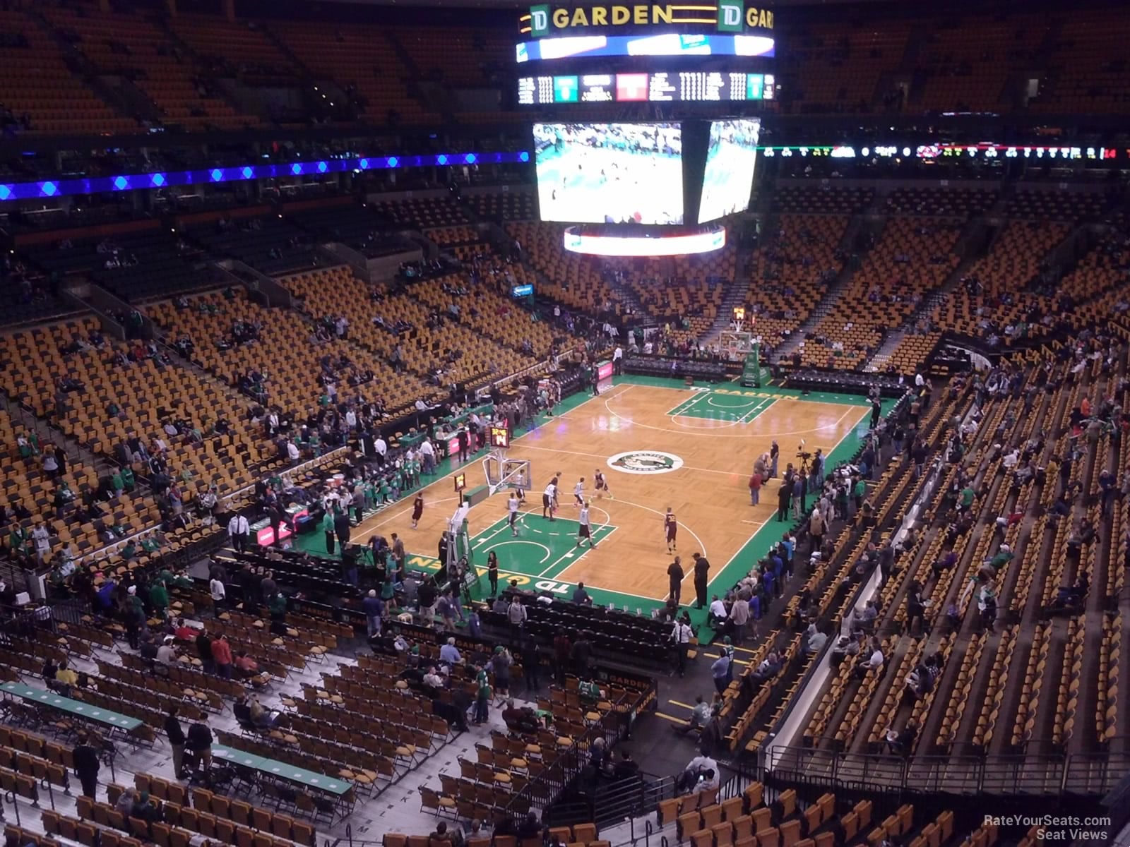 section 321, row 9 seat view  for basketball - td garden