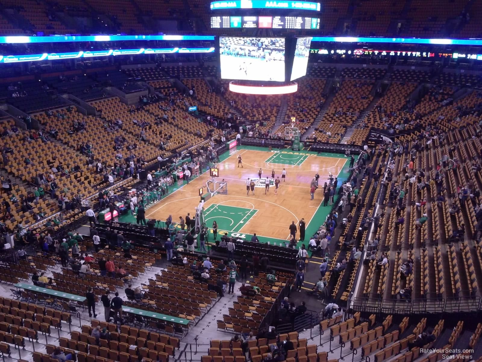 section 322, row 9 seat view for basketball - td garden