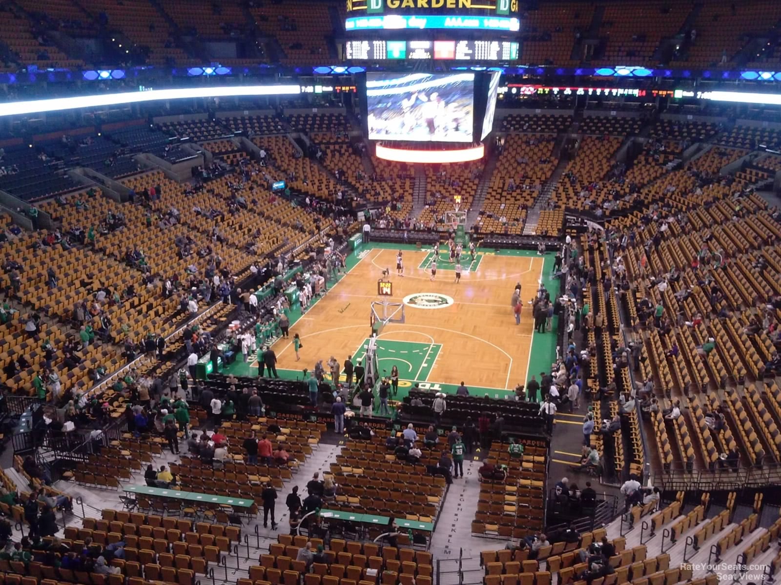 section 323, row 9 seat view  for basketball - td garden