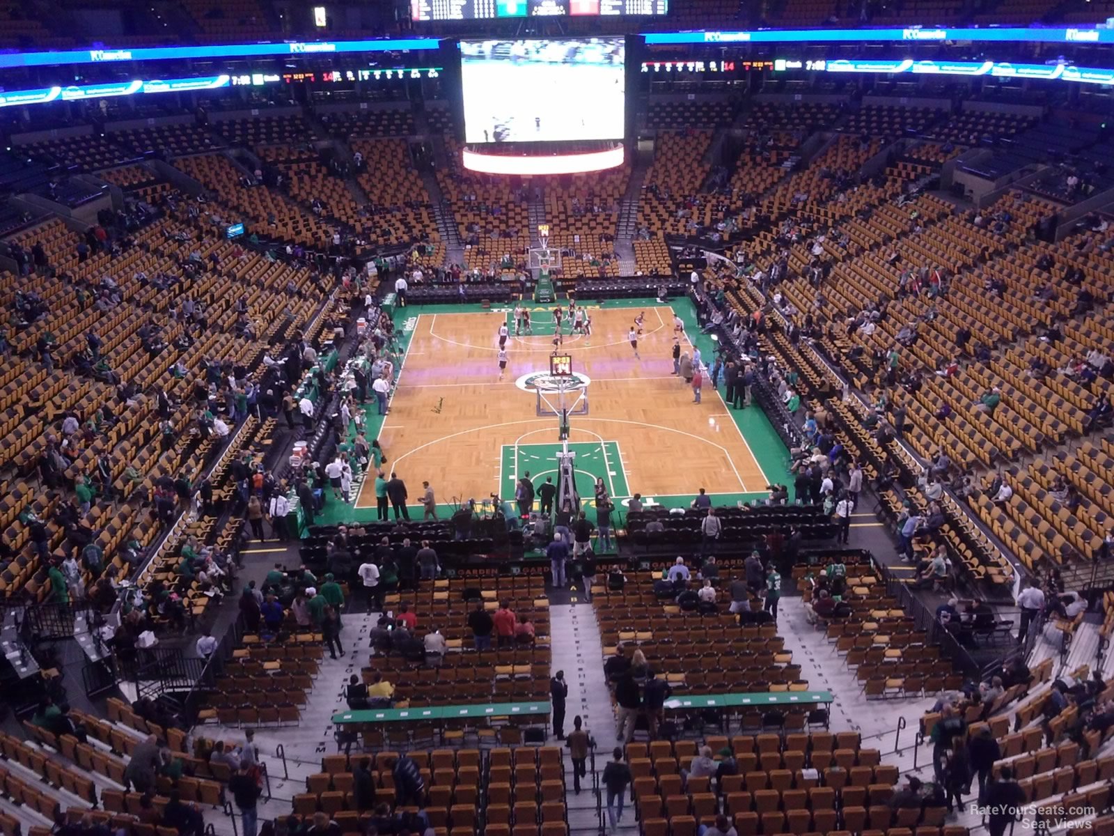 section 324, row 9 seat view  for basketball - td garden