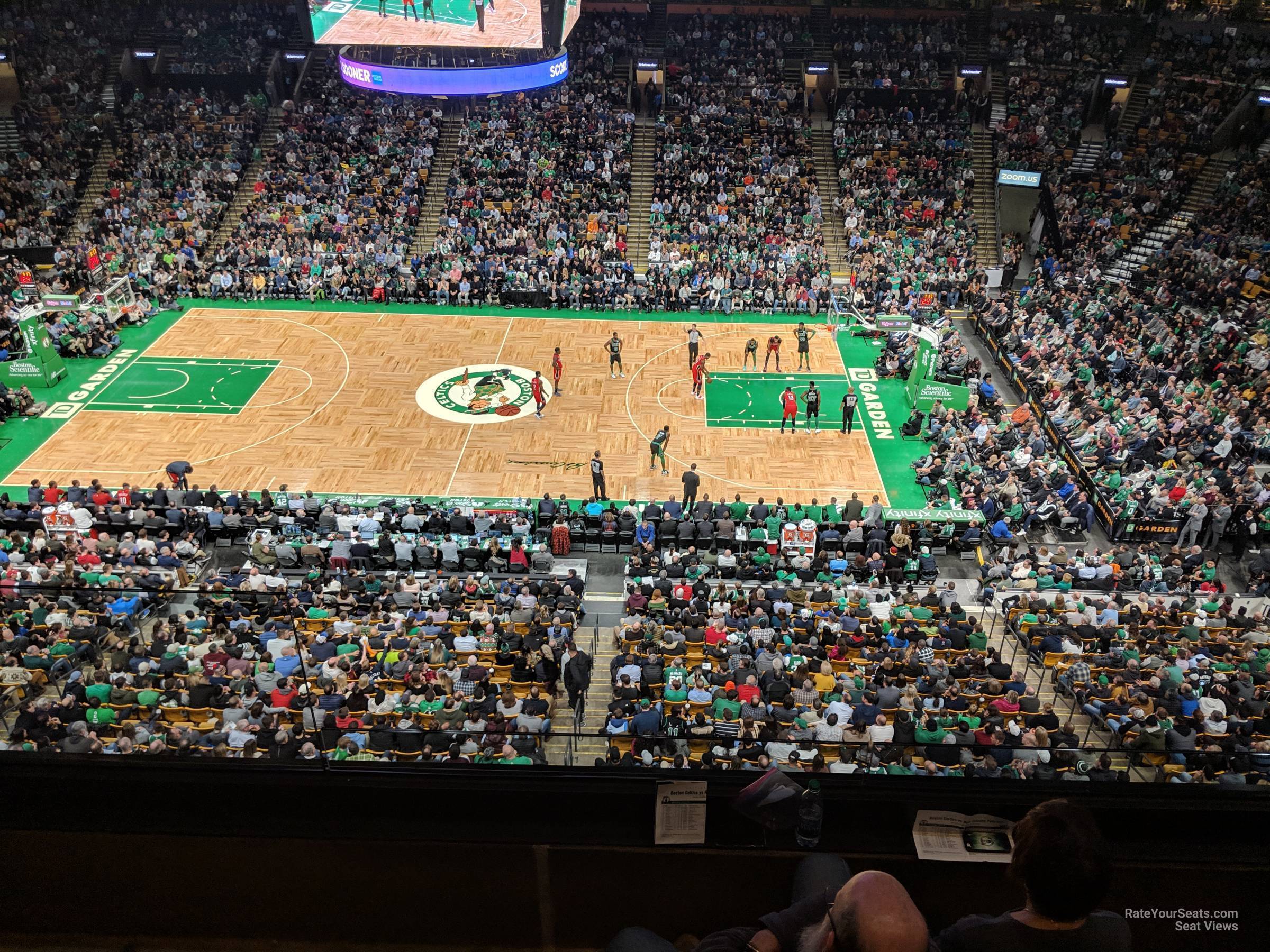 section 330, row 3 seat view  for basketball - td garden