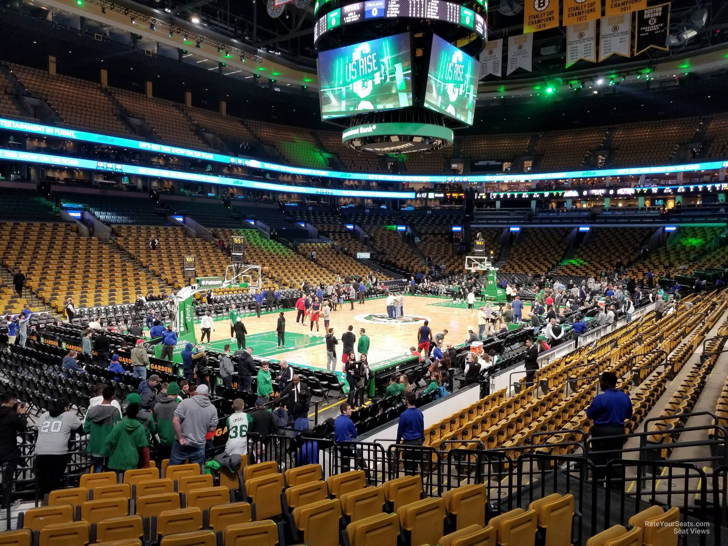 loge 4, row 13 seat view  for basketball - td garden
