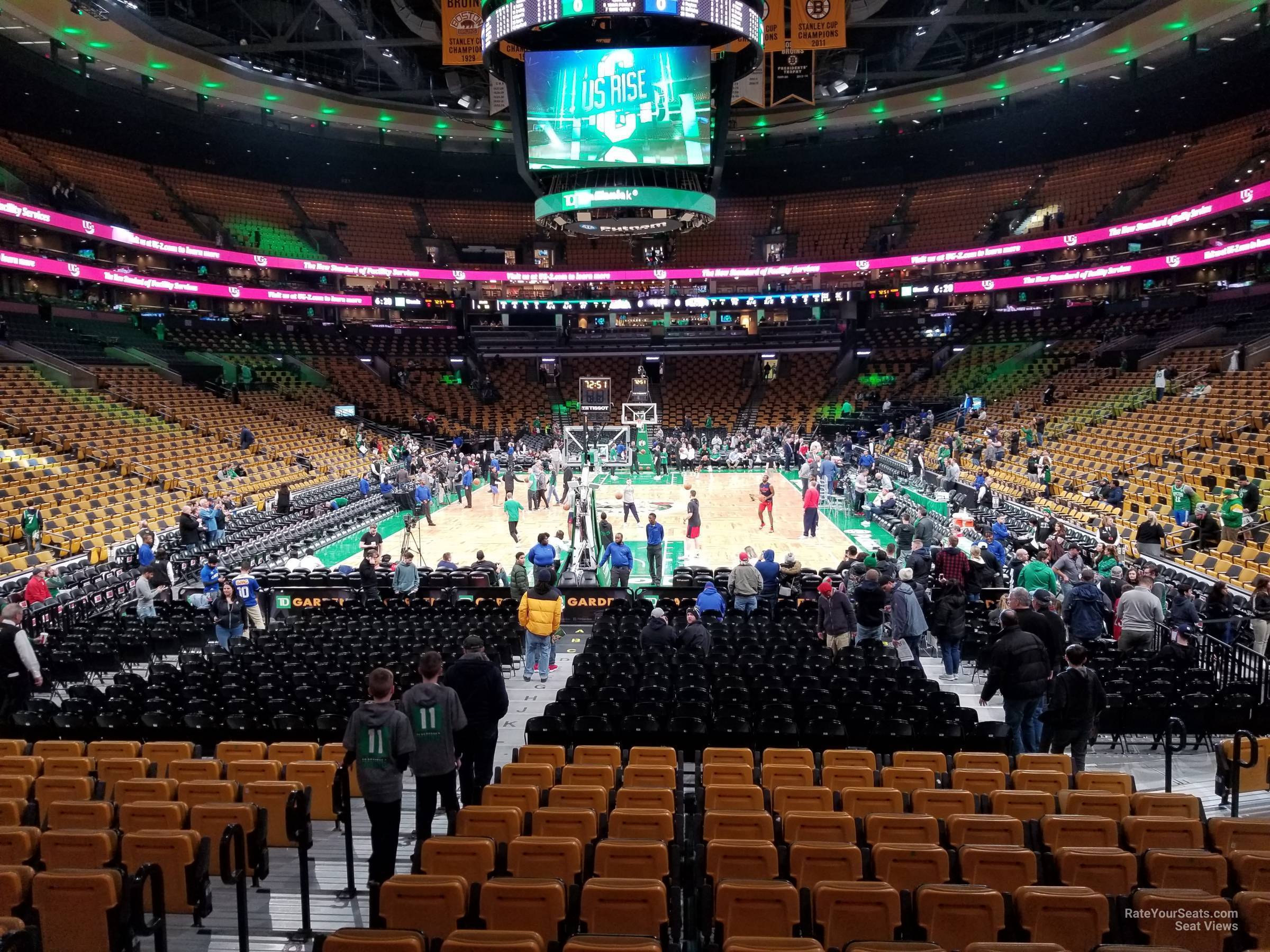 loge 6, row 13 seat view  for basketball - td garden