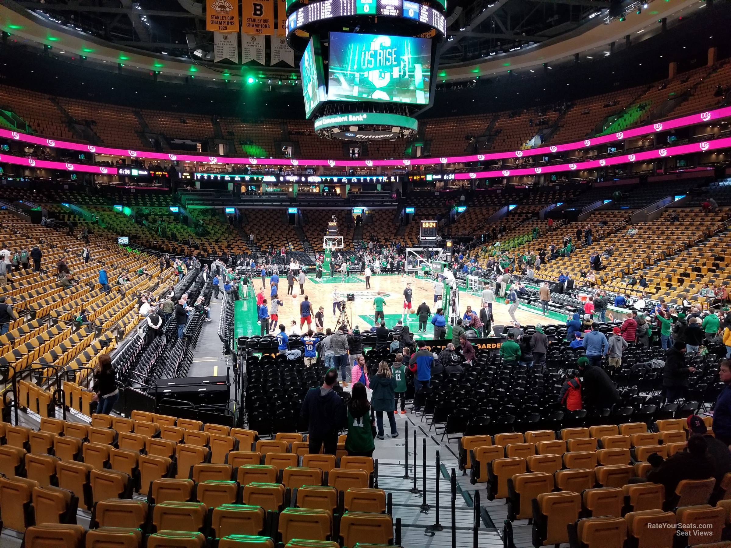 loge 8, row 13 seat view  for basketball - td garden