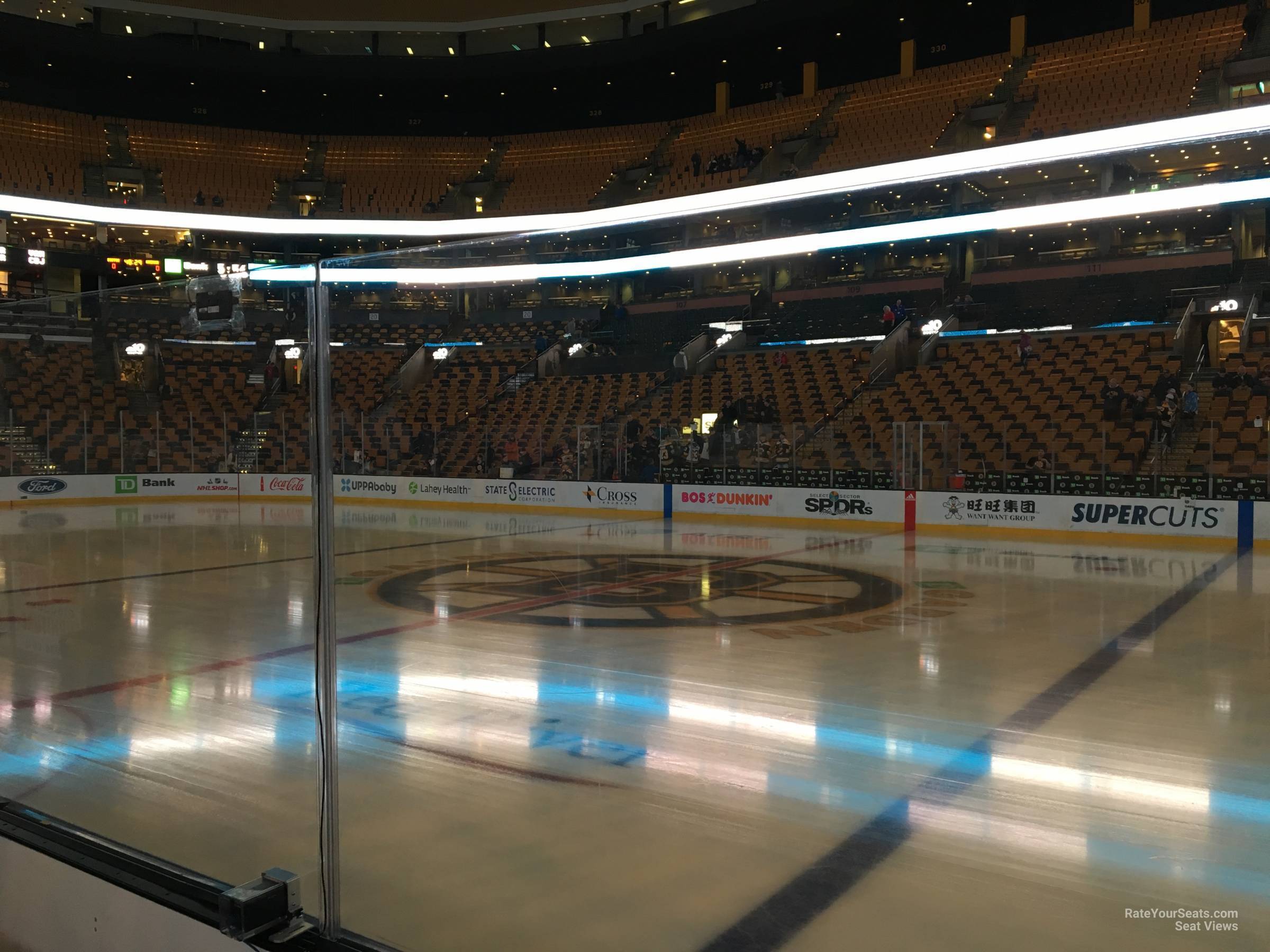 loge 11, row 3 seat view  for hockey - td garden