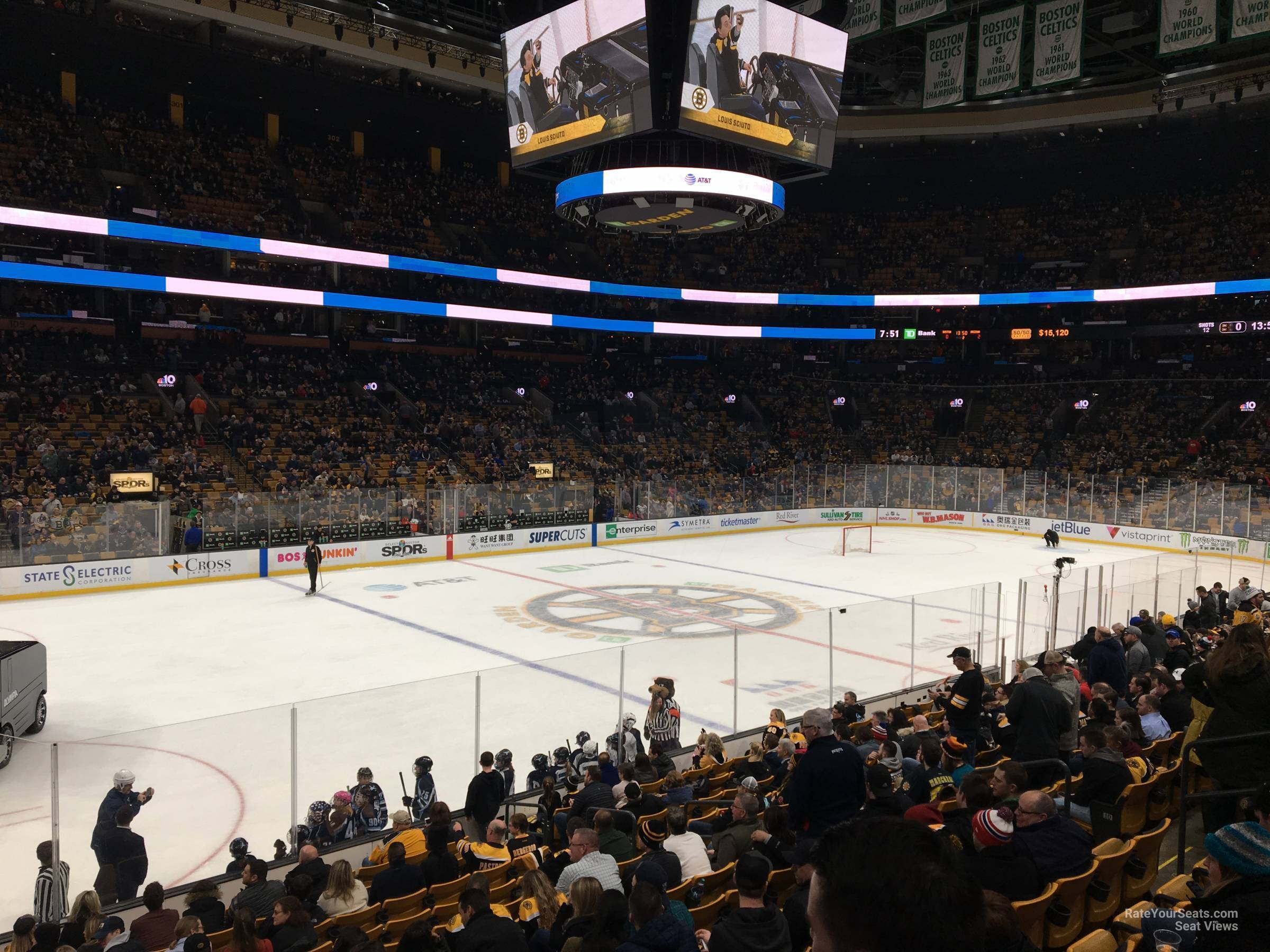 loge 14, row 15 seat view  for hockey - td garden