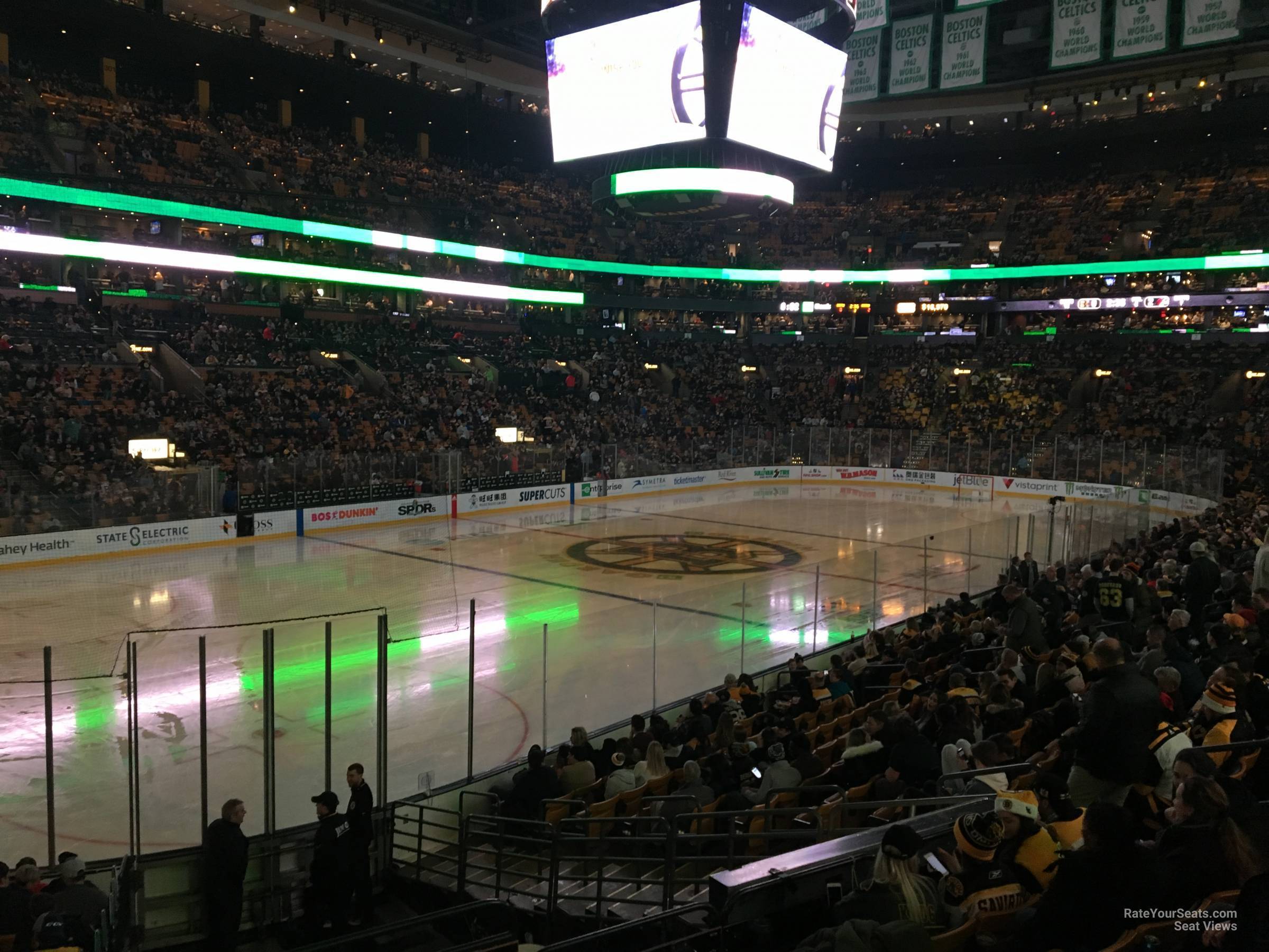 loge 15, row 15 seat view  for hockey - td garden